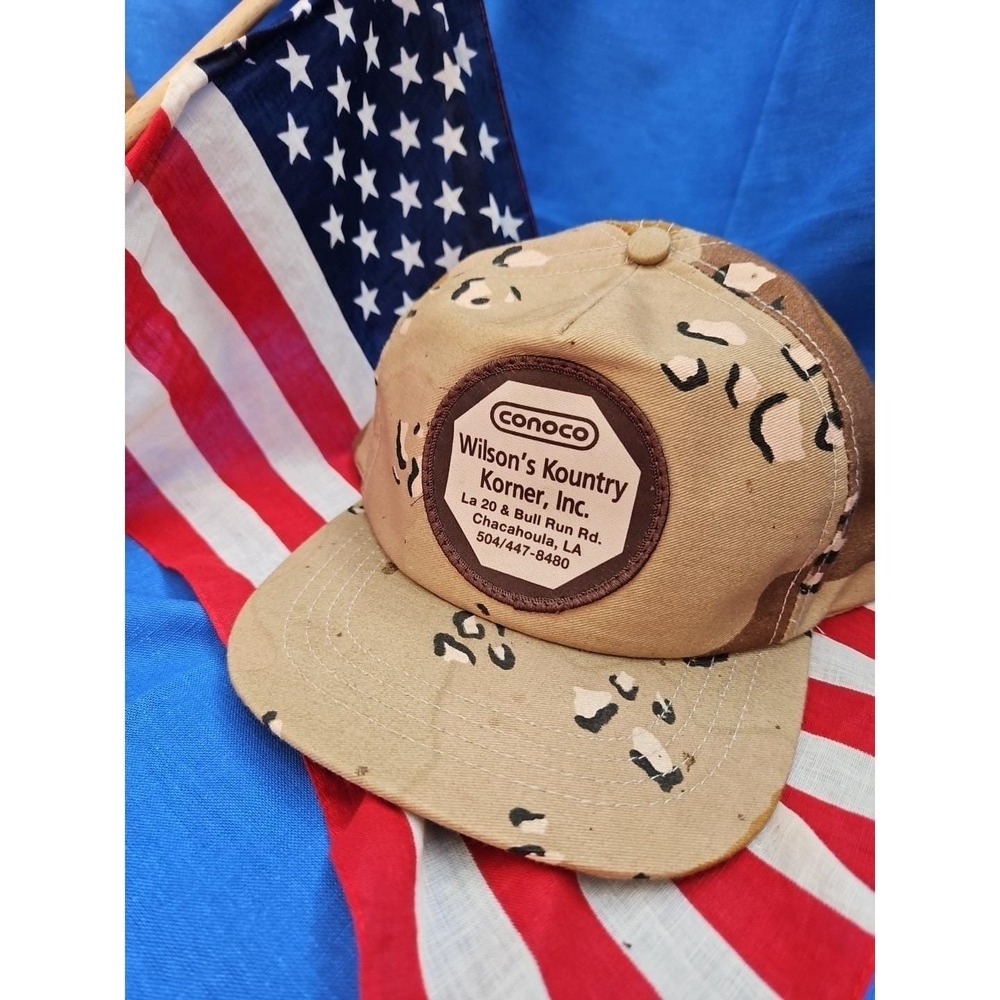 Vintage 90s CHACAHOULA Louisiana Hat Conoco Gas Wilson's Kountry Korner
